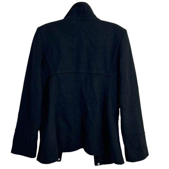 Michael Kors Wool Blend Peacoat Zipper Front Toggle Black Button Size 4 - Picture 12 of 16